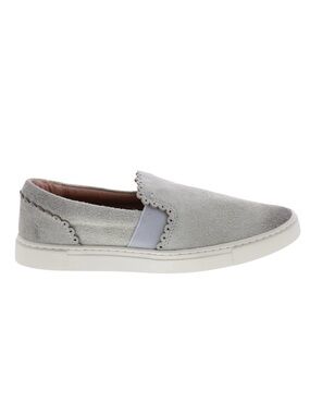 Frye Ivy Scallop Slip On Gray Green Suede Sneakers Women 9 Casual Comfort Shoes